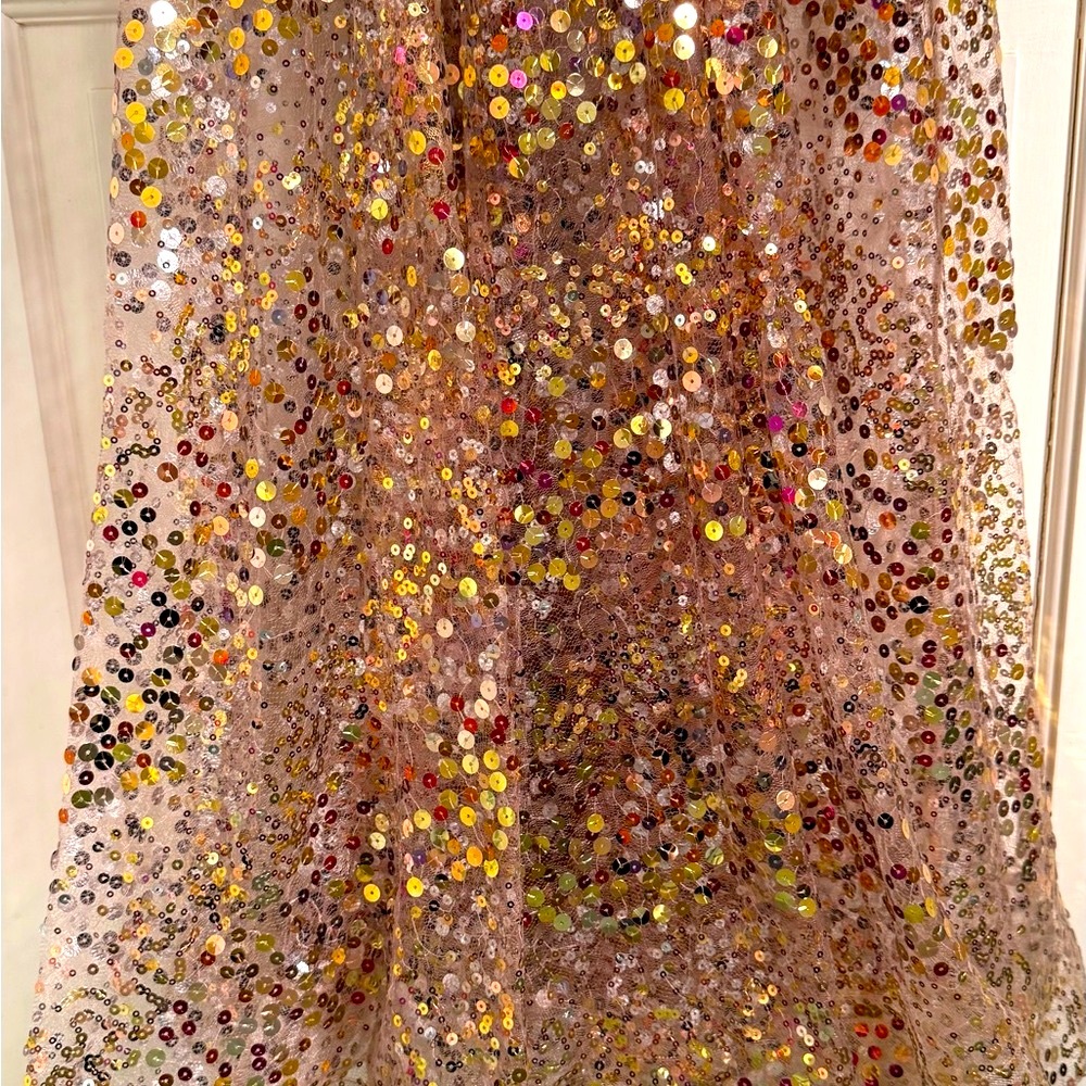 Bronx and Banco Sequin Maxi Dress in Gold and Pink - Picture 11 of 11